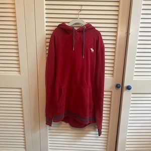 Red Abercrombie & Fitch Drawstring Hoodie